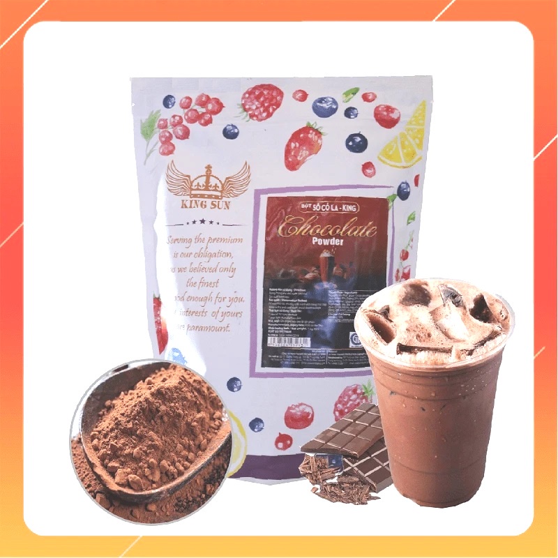 Bột hương sôcôla hiệu King pha trà sữa socola  - gói 1kg