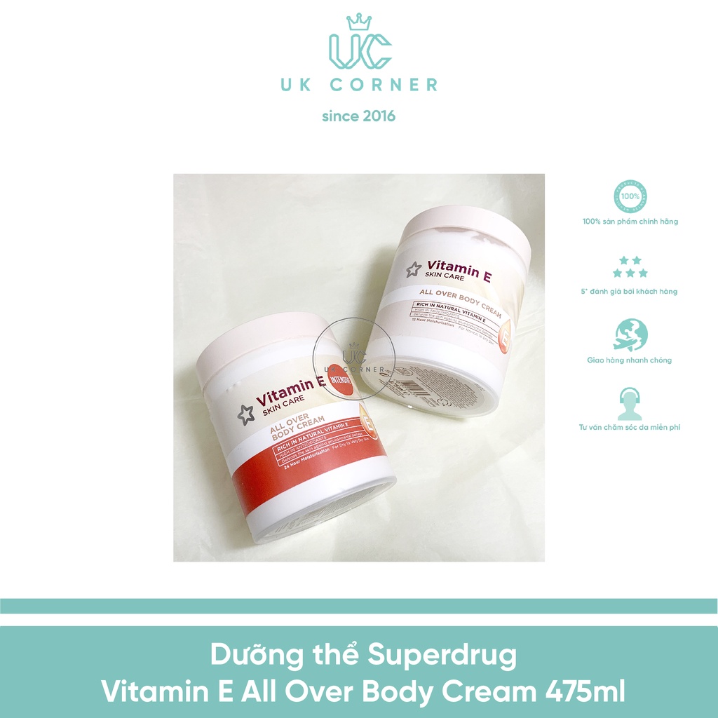 Dưỡng thể Superdrug Vitamin E All Over Body Cream