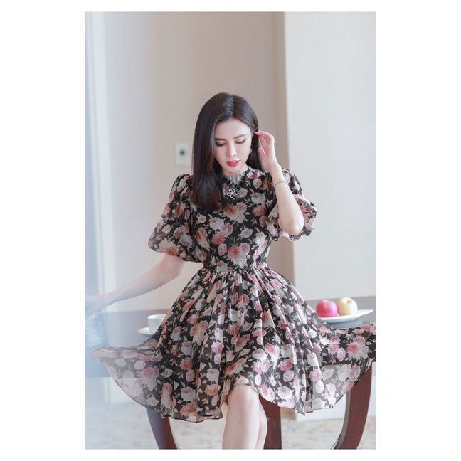 Đầm Voan Cổ Tròn Dáng Xòe Siêu HOT UP hhp (Mẫu Mới)