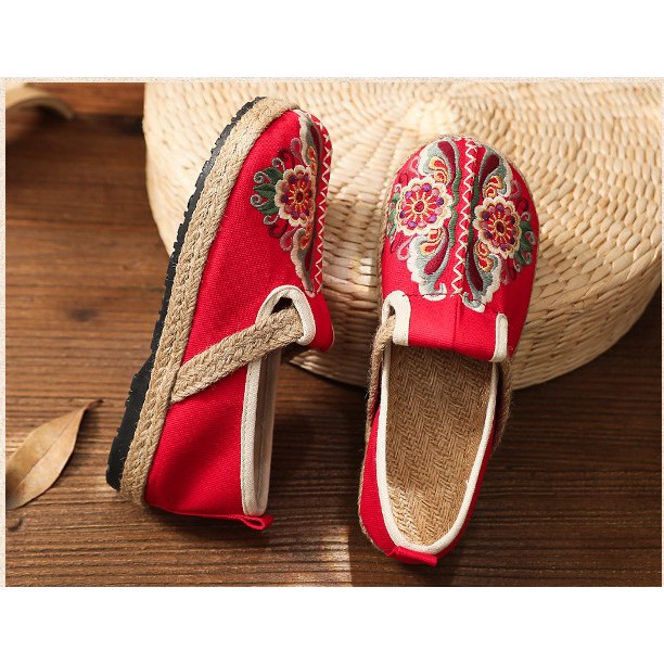 TAM84 Giày thêu hoa lót cói | BigBuy360 - bigbuy360.vn