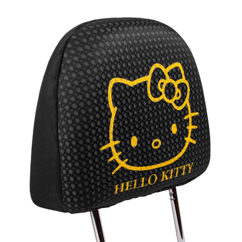 Bộ 2 Vỏ Gối Tựa Đầu Gắn Ghế Ngồi Xe Hơi Hình Mèo Kitty Dễ Thương