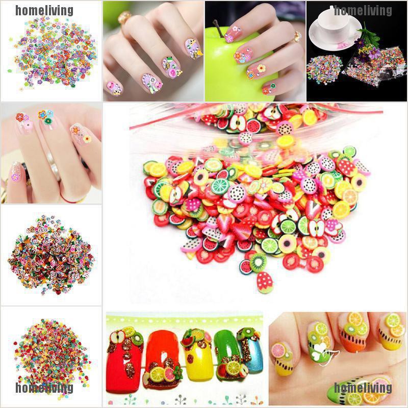 Set 10000 Miếng Dán Trang Trí Móng Tay Họa Tiết Trái Cây 3D Xinh Xắn
