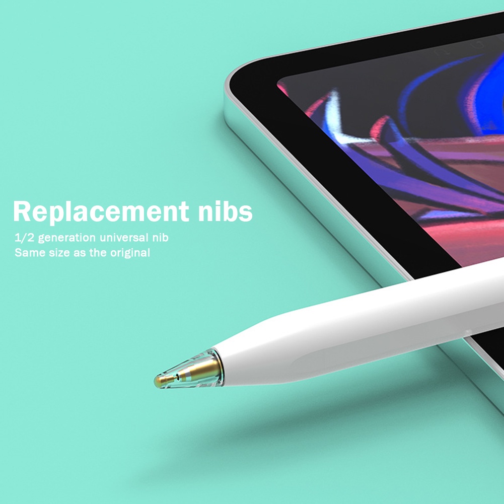 Đầu Ngòi Bút Cảm Ứng Thay Thế Bằng ABS Trong Suốt Cho Apple Pencil Gen 1/2 iPad Stylus