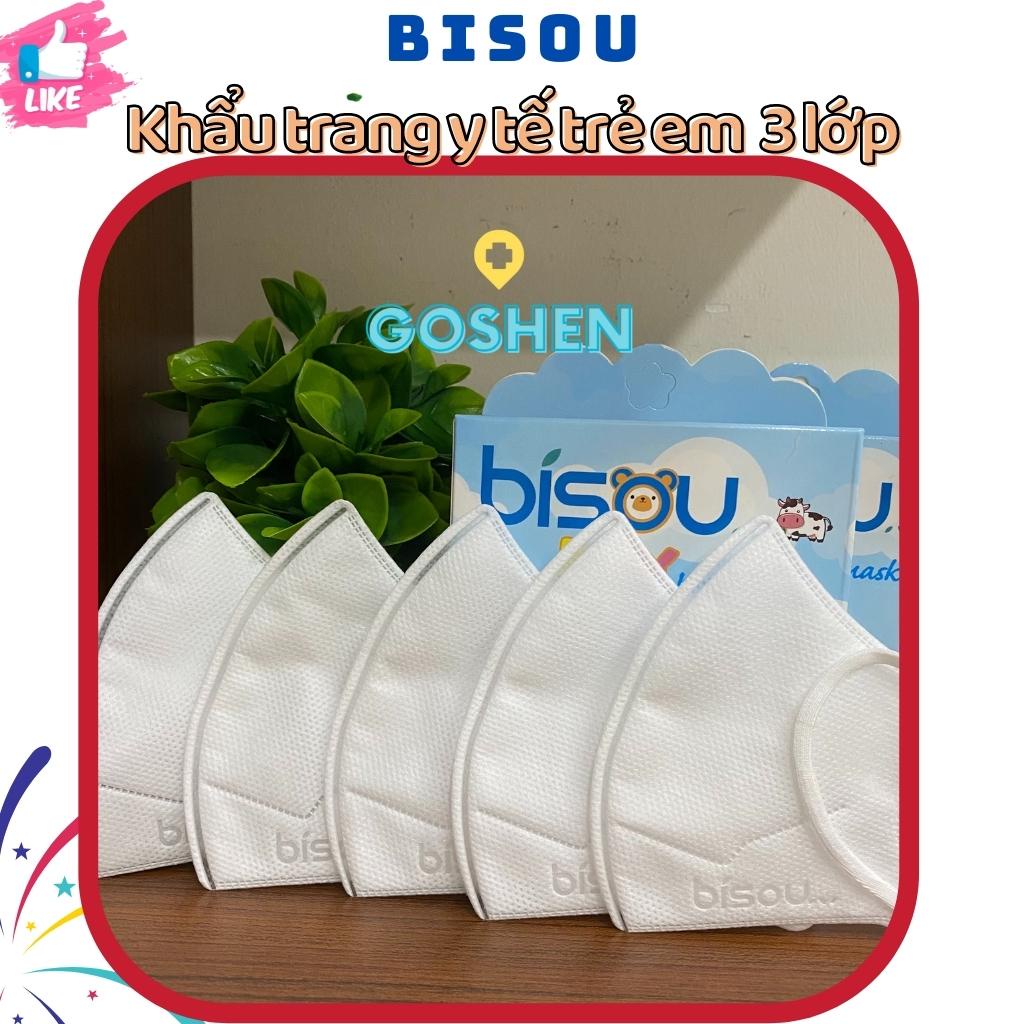 1 Hộp 10 cái Khẩu Trang Y Tế Trẻ em Bisou Baby Kháng Khuẩn, Bảo Vệ Hiệu Quả, Đạt tiêu chuẩn kiểm định