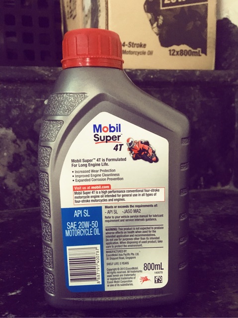 Nhớt xe Số Nhập Khẩu Mobil super 4T 800ml