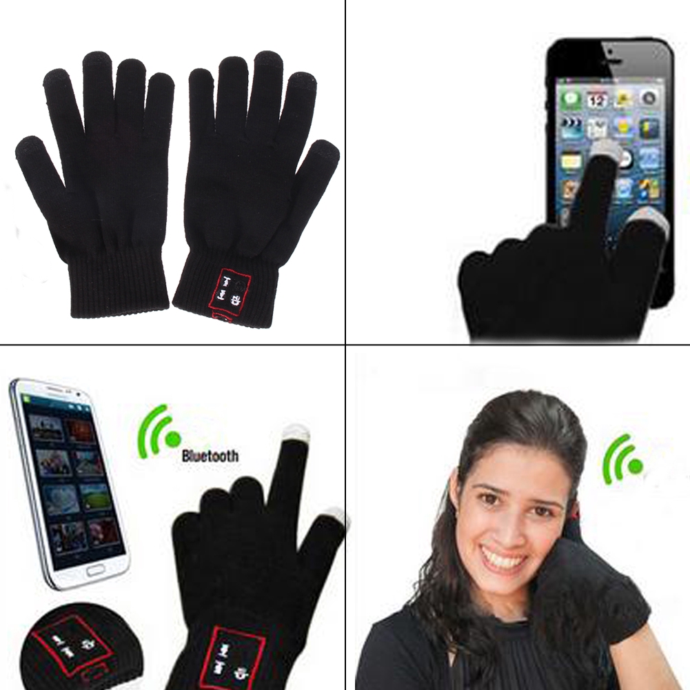 Bluetooth Gloves Touch Screen Mobile Headset Speaker For Andriod iPhone