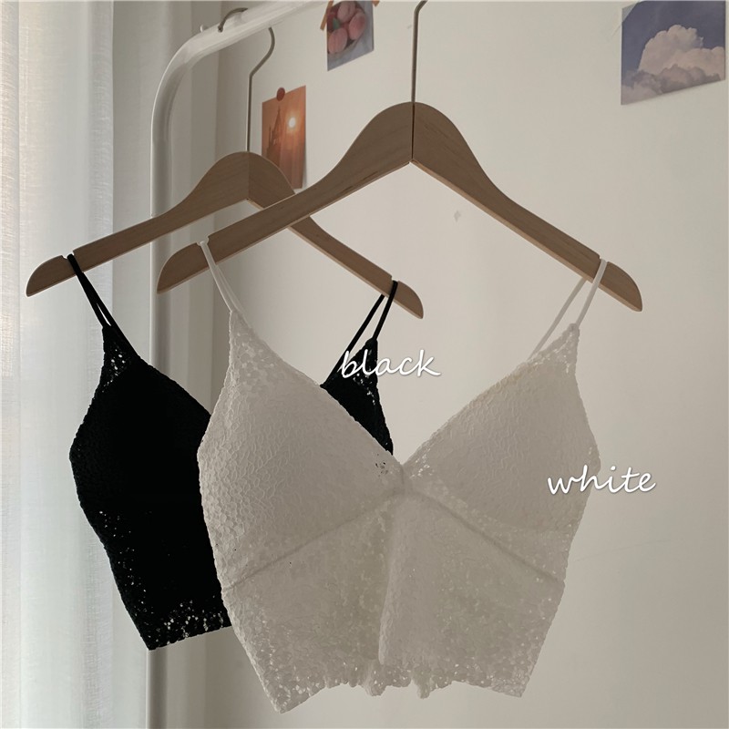 Áo ren hai dây phong cách Hàn Quốc xinh xắn cho nữ