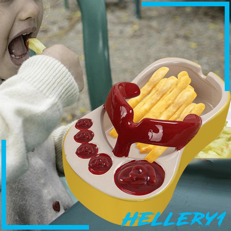 [Hellery1] Đĩa Sứ Hình Bàn Chân Chiên Khoai Tây Chiên Cho Nhà Bếp