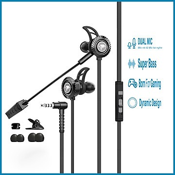 Tai Nghe Gaming Có Mic Rời xMOWI RX1 - Nâng Cấp Dây Dẹt Chống Rối - Super Bass - Dual Mic - Hàng Chính Hãng