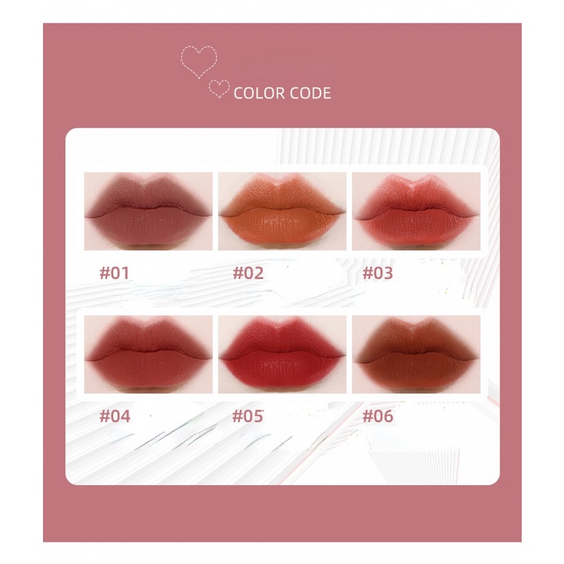 [Hàng mới về] Son kem lì mịn lâu trôi không thấm nước không dính cốc trang điểm tông nude