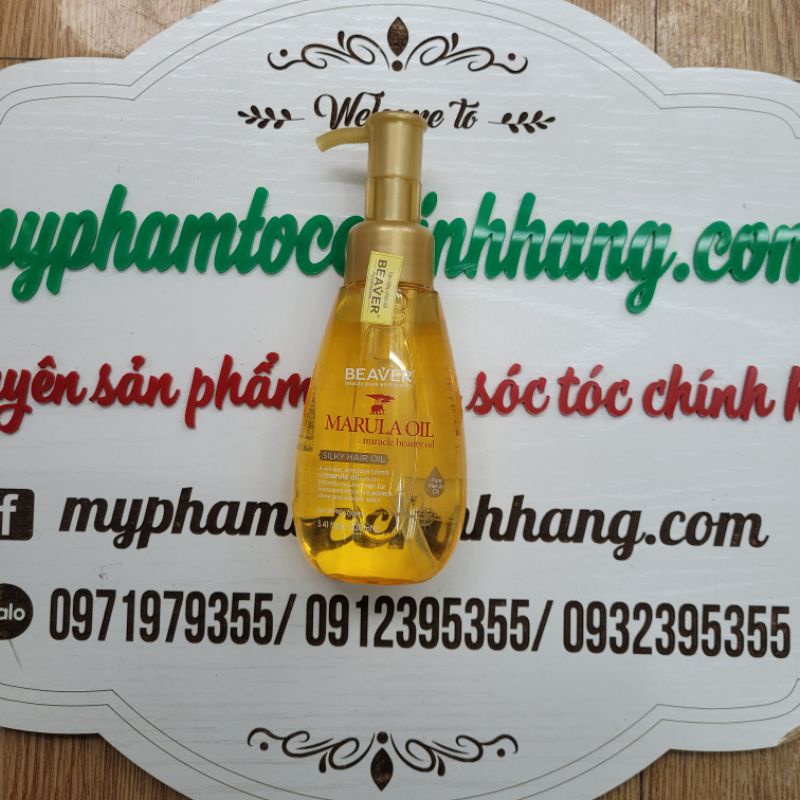 Tinh Dầu Beaver Dưỡng Tóc Siêu Mượt Tinh Chất xoài Nam Phi - Marula Silky Hair Oil 100ml