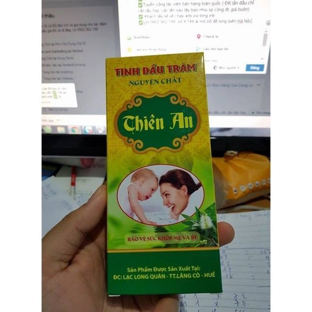 Dầu tràm nguyên chất Thiên An chai 100ml