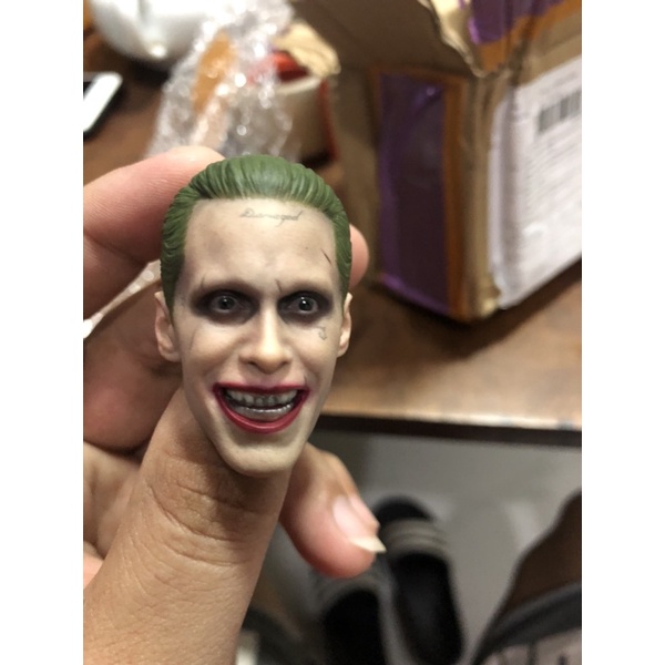 Mô hình đầu head Joker suicide squad 1/6, 12 inch - Custom Figure