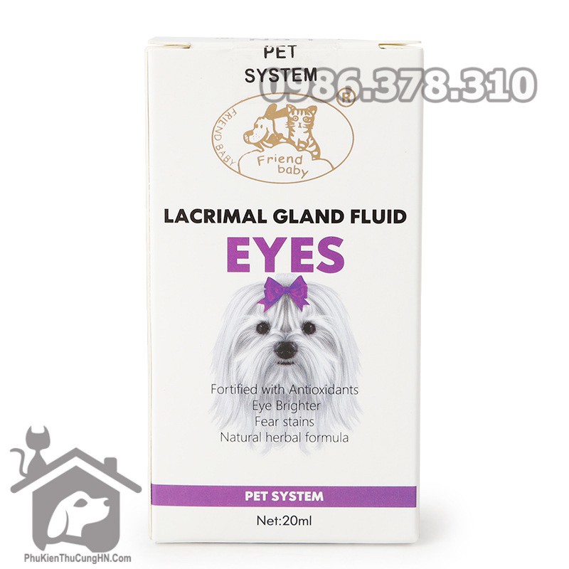 Trị chảy nước mắt ở chó mèo Lacrimal Gland Fluid EYES 20ml - Phụ kiện thú cưng Hà Nội