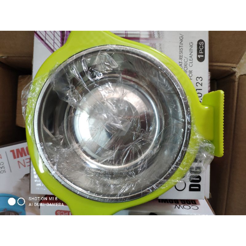 Bát ăn gắn chuồng cho chó mèo bằng inox