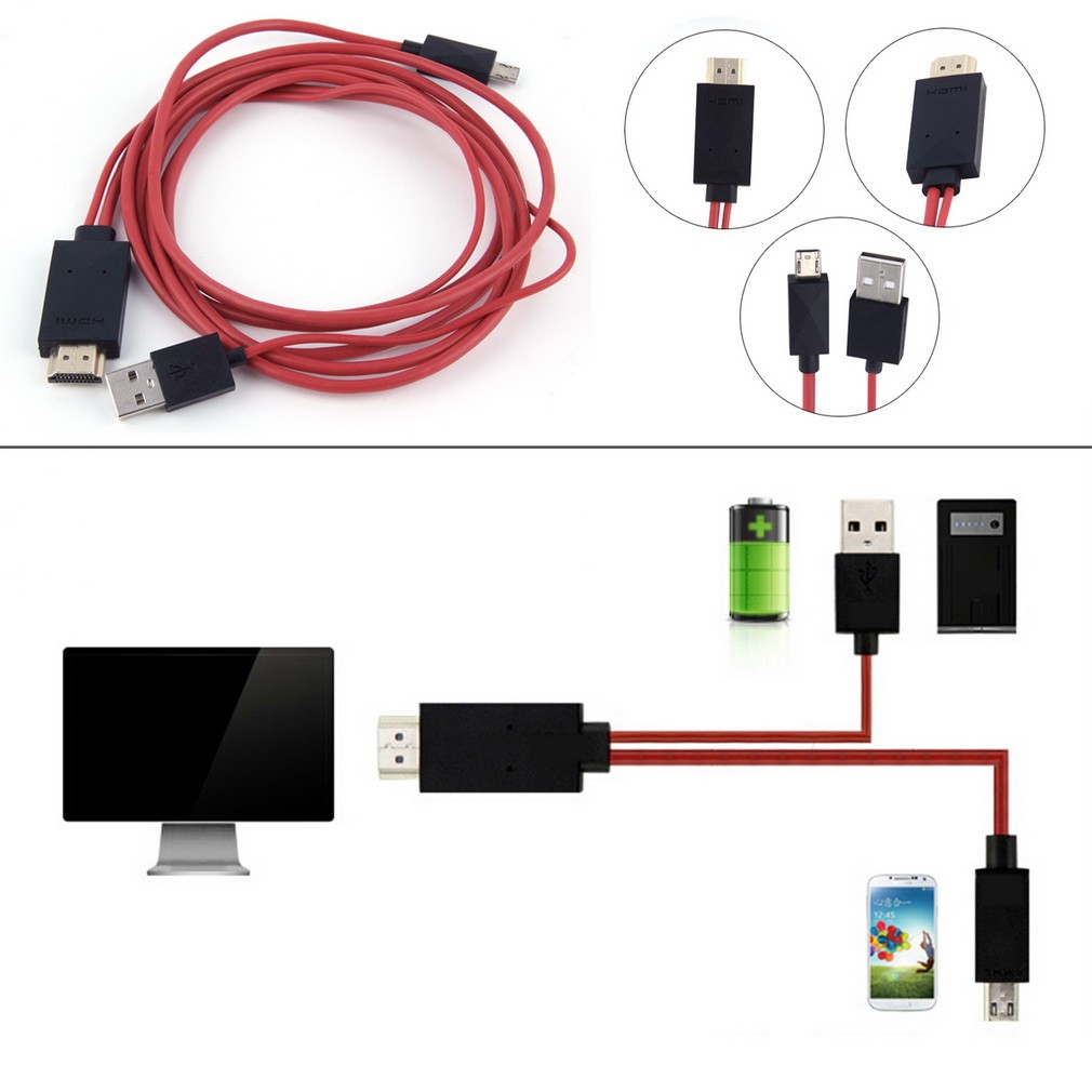 Dây Cáp Micro Usb Cho Samsung Mhl Sang Hdmi 3 S 4 S 5 Note 2 3 4