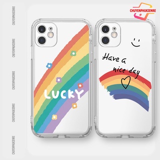 Ốp lưng iphone 6, 6s plus, 7 8 Plus, X, XS, XR, XSMAX, 11 , 12, 13 PROMAX TRONG SUỐT CẦU VỒNG LUCKY 2022RE