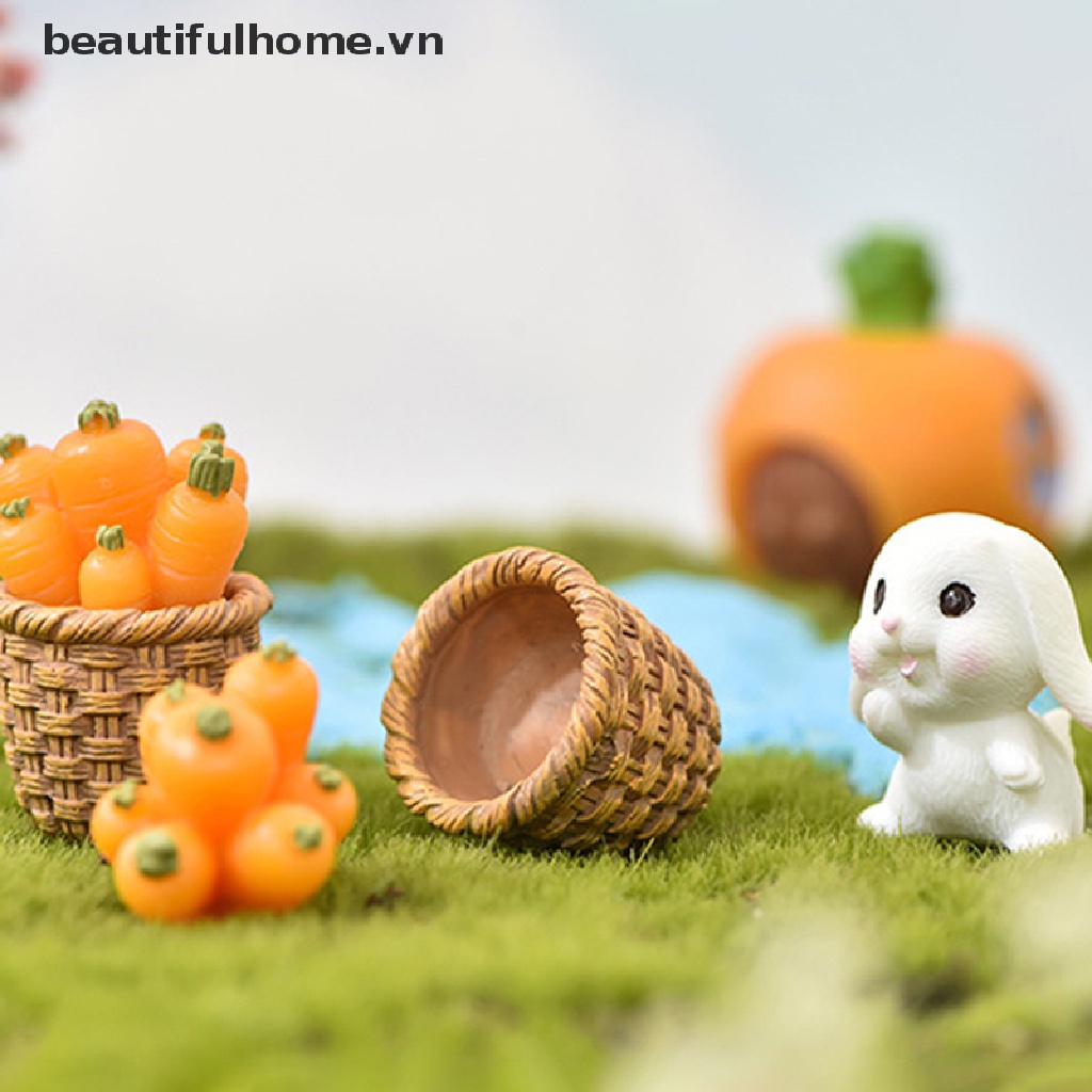 Mô hình thỏ nhựa trang trí tiểu cảnh xinh xắn dễ thương