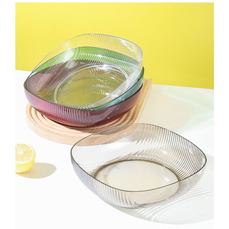 Đĩa Trong suốt Đựng Hoa Quả Dạng Bầu Sang Trọng