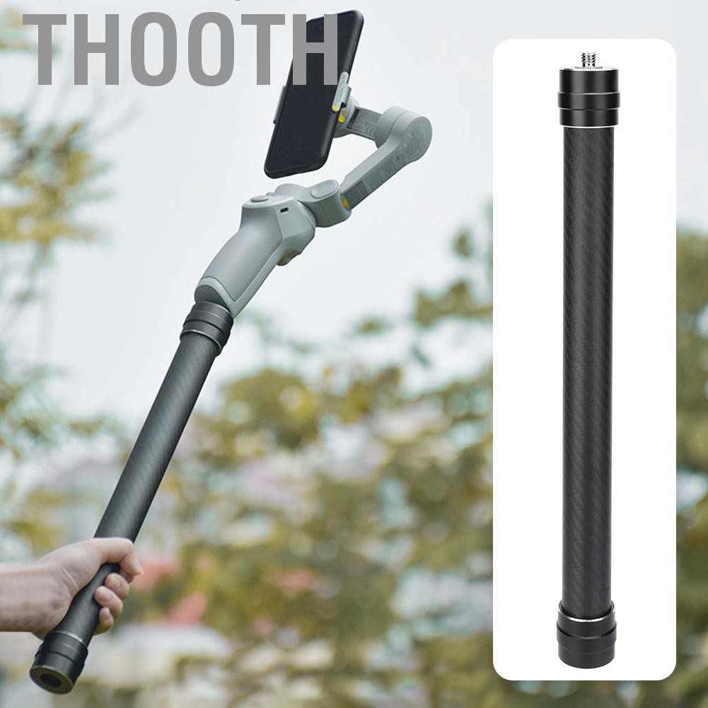 Thooth Carbon Fiber Extension Rod Handheld Stabilizer Self Stick for DJI OM 4/Osmo Mobile 2 3 4