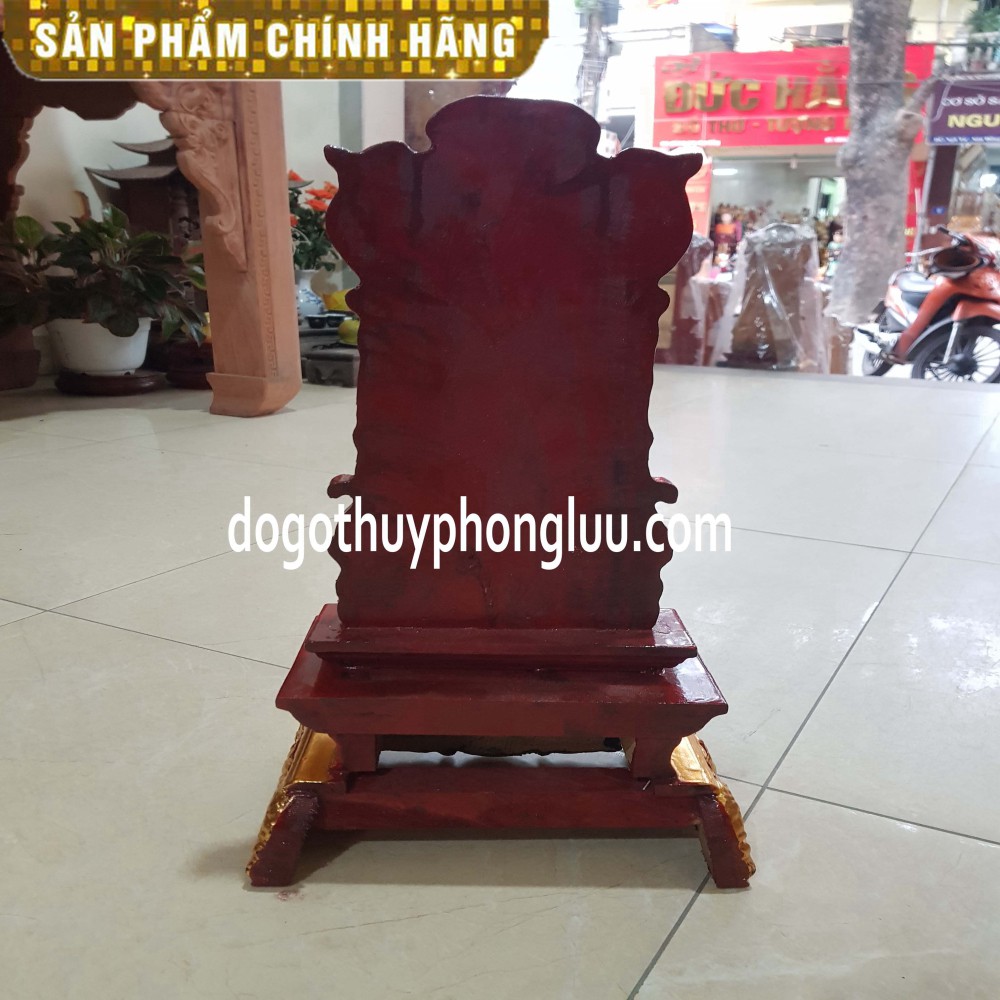 Bài vị thờ cuốn thư gỗ mít cao 61cm