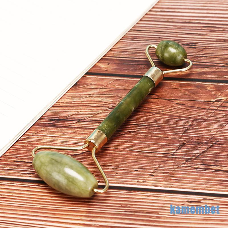 （hot*cod）1 Set Massager Tool Natural Facial Jade Roller Face Thin + Body Gua Sha Boa