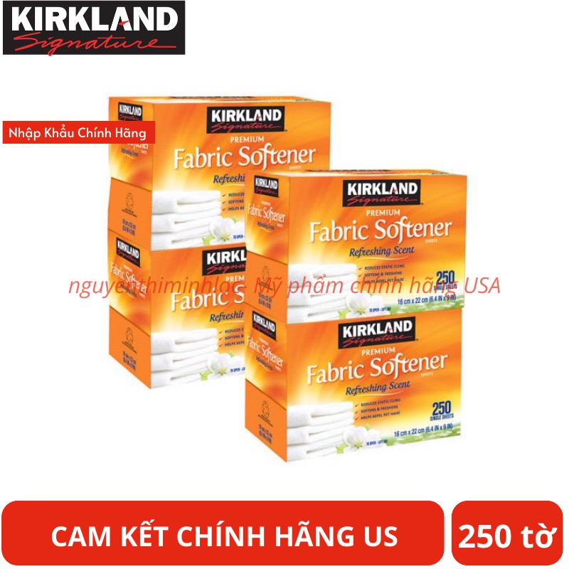 Hộp Giấy thơm quần áo Kirkland 250 tờ của Mỹ (Hộp Vàng)