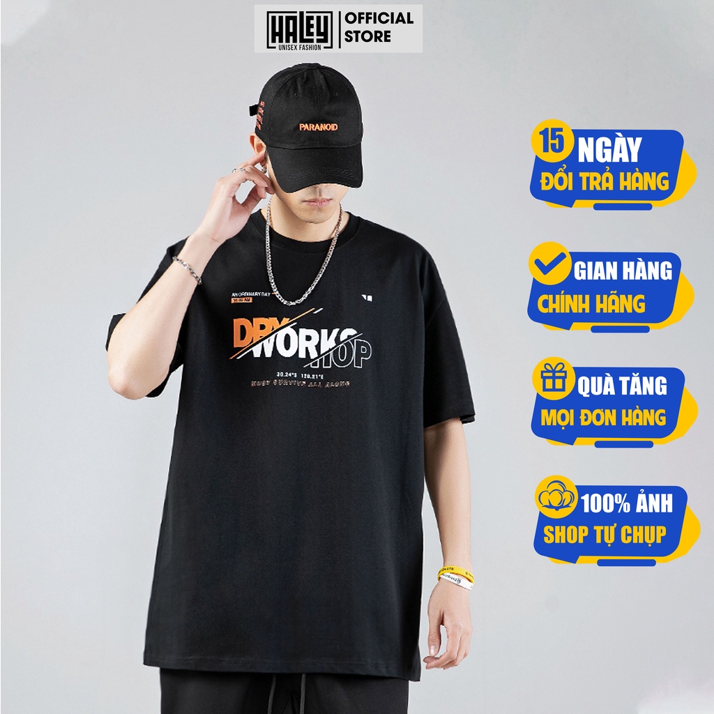 Áo thun Nam Nữ Unisex TN354 Form rộng tay lỡ HALEY street wear Basic cao cấp chất cotton 100% phông siêu mát Haley