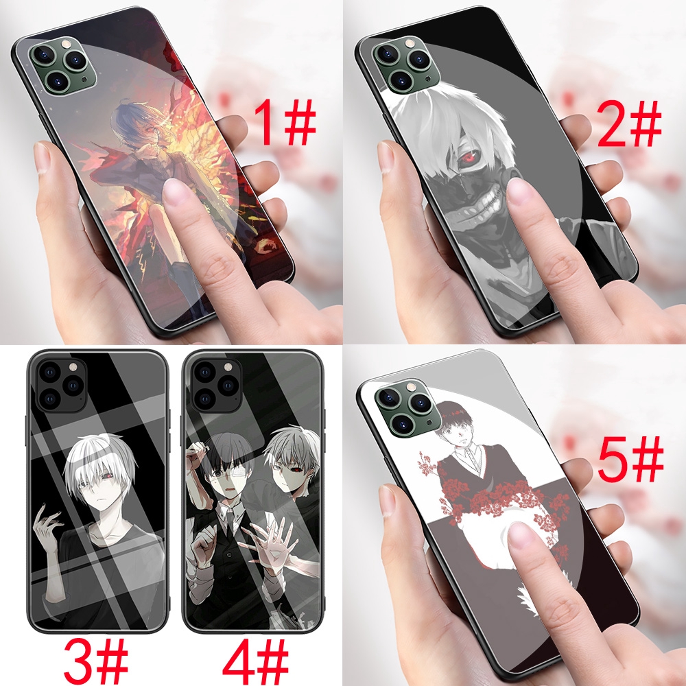 122S Tokyo Ghoul iPhone 11 Pro XS Max XR X 8 7 6 6S Plus TPU Tempered Glass Case