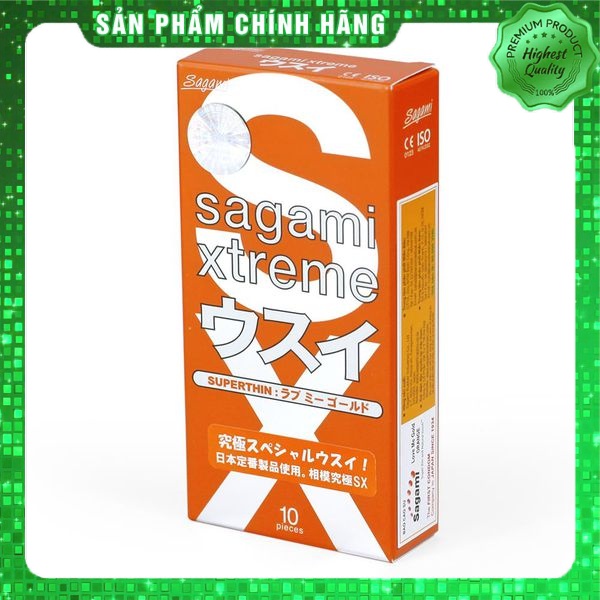 Bao Cao Su Siêu mỏng ôm sát cao cấp Sagami Xtreme Orange - Nhật Bản -  10 chiếc