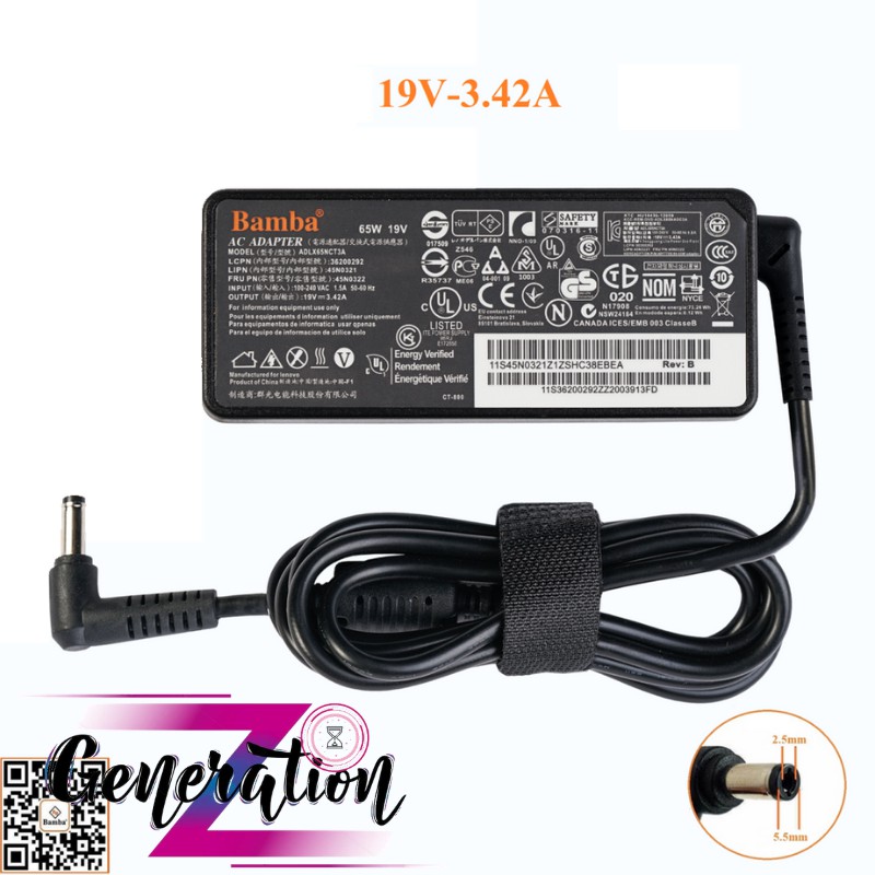 BỘ SẠC LAPTOP TOSHIBA 19V - 3.42A - ADAPTER TOSHIBA 19V - 3.42A