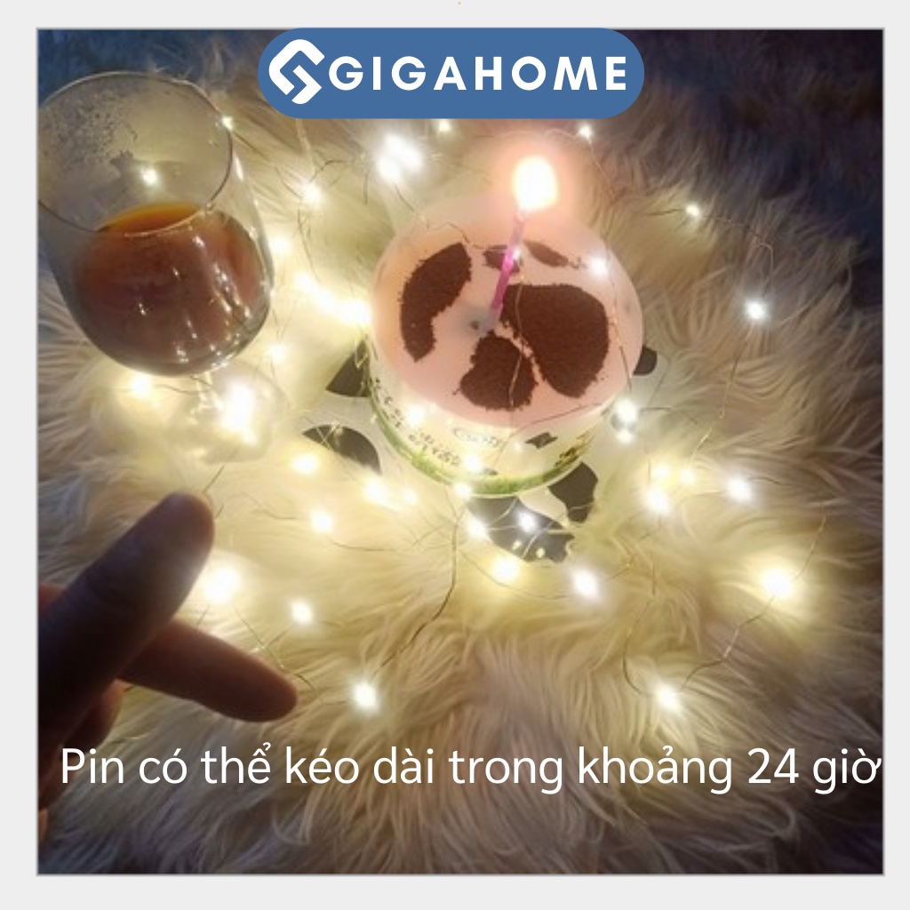 Dây Đèn Led Đom Đóm GIGAGOME 1M Dùng Pin Trang Trí Nhà Cửa 8651