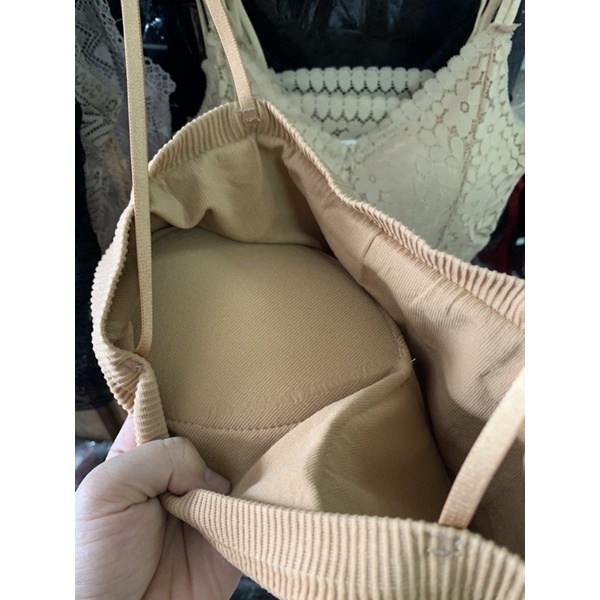 Áo hai dây, áo bra dài cotton tăm, mút đệm 1,5cm may liền, phong cách hàn quốc trẻ trung, dễ phối đồ. Ảnh và video thật.