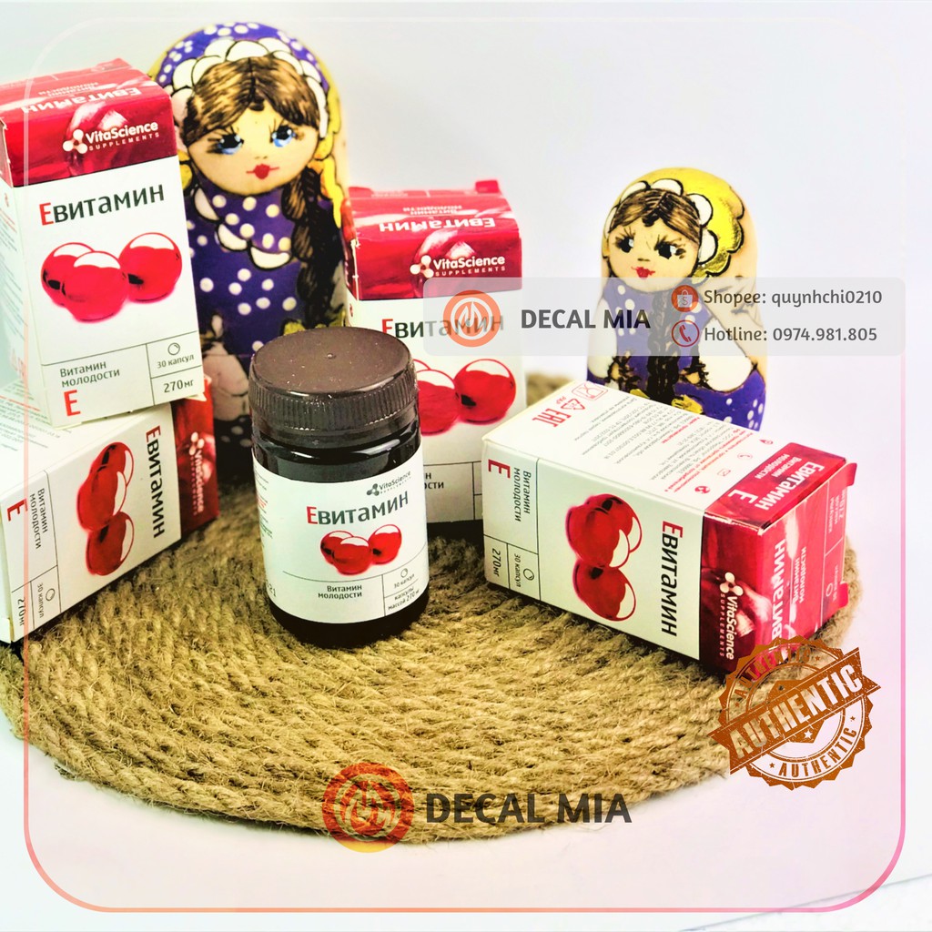 Vitamin E đỏ Nga Vita Science (Hàng xịn chính hãng Nga)