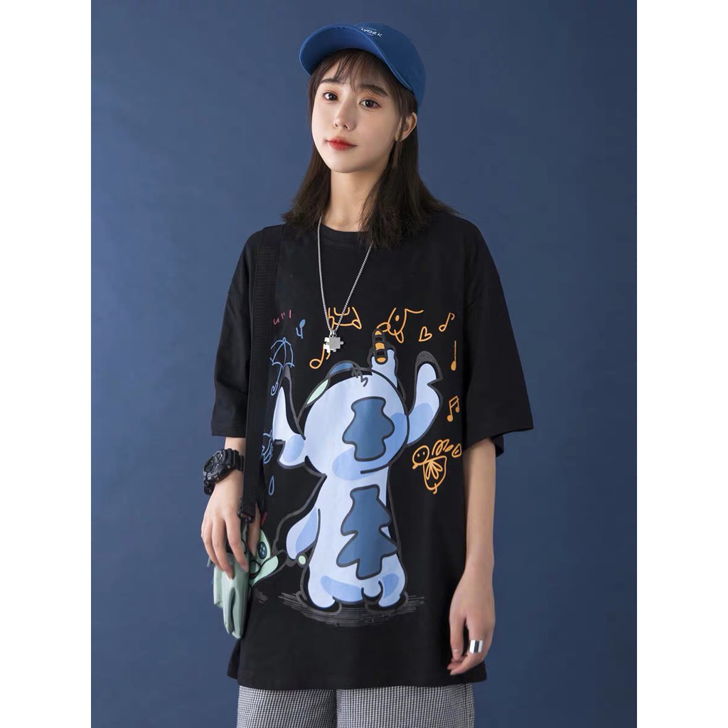 Áo thun tay lỡ WIND phông unisex form rộng STICH VẼ TRANH nam nữ oversize ulzzang | BigBuy360 - bigbuy360.vn