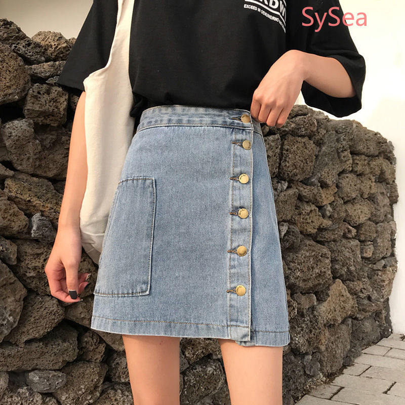 Chân Váy Jeans Dáng Chữ A Phong Cách Hàn Quốc Dành Cho Nữ | BigBuy360 - bigbuy360.vn