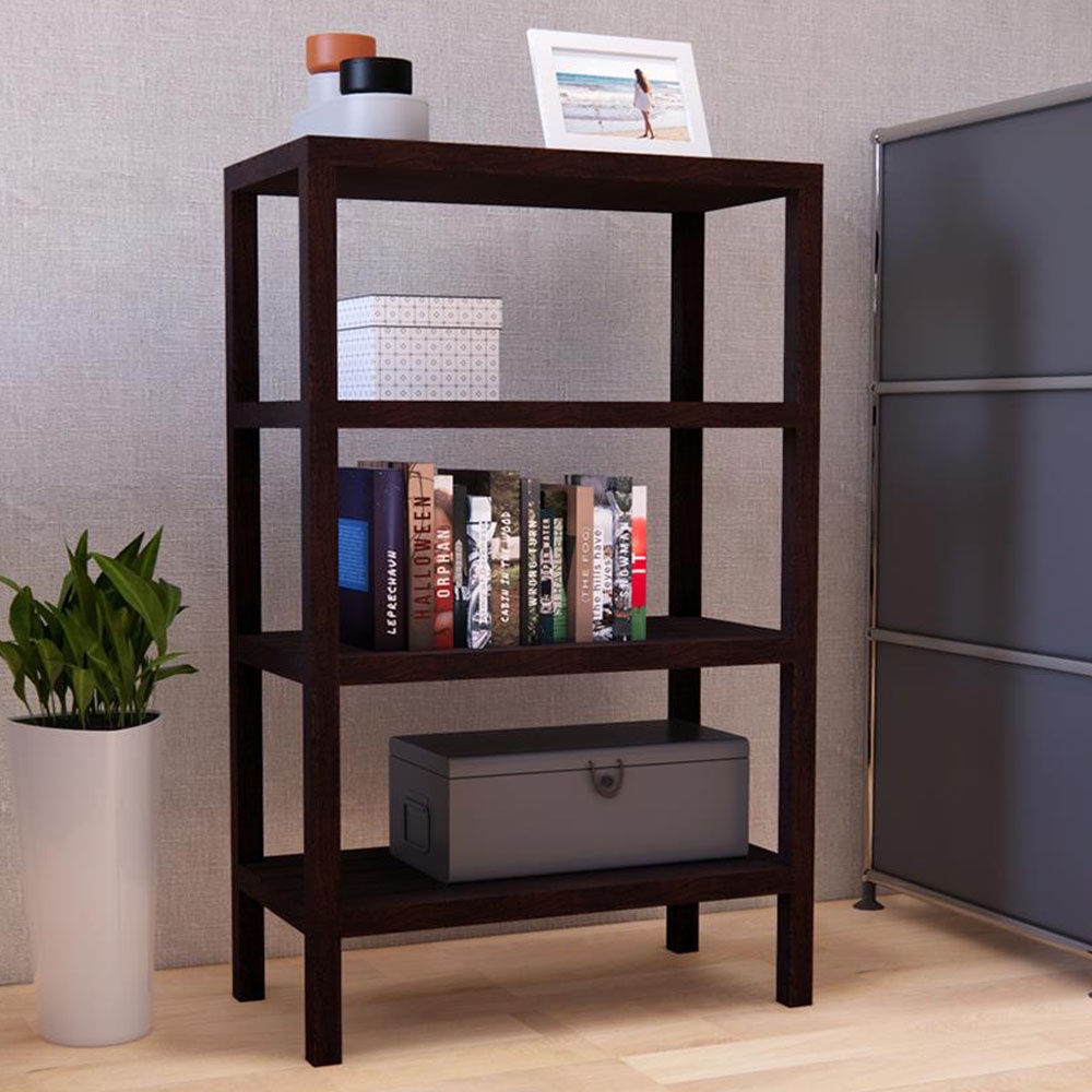 HomeBase STACKO kệ nhựa 4 tầng vân giả gạch BRICK Thái Lan W30xH100xD60cm màu nâu