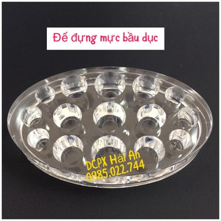Đế nhựa đựng mực bầu dục