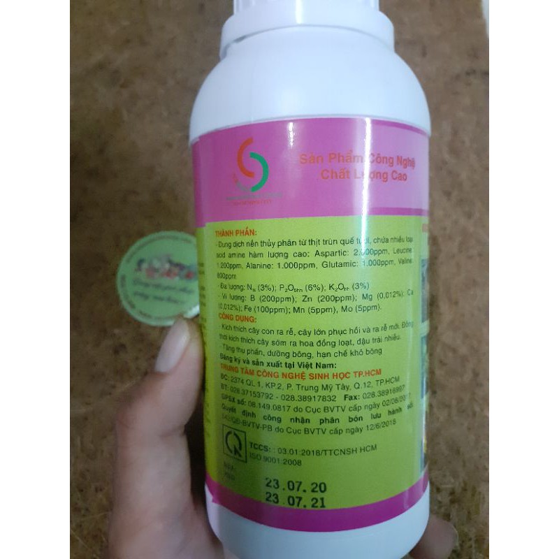 Dịch Trùn Quế Bio 3 500ml, Công Nghệ sinh Học, Kích Ra Hoa, Giúp Phục Hồi Cây và bộ Rễ