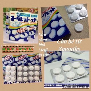 (Sỉ_ lẻ) [Date 2020] Hộp 18 viên SỮA CHUA KHÔ MEIJI VỊ SỮA NỘI ĐỊA NHẬT BẢN CHO BÉ