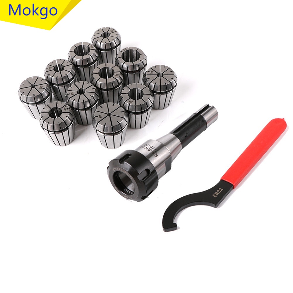 MG R8 ER32 Giá đỡ Collet Chuck W / 11 chiếc Máy tiện CNC Bộ phay Lò xo