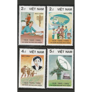 Tem sưu tập MS 495 Tem Việt Nam Kỷ Niệm 40 năm truyền thống ngành bưu điện (4 tem )