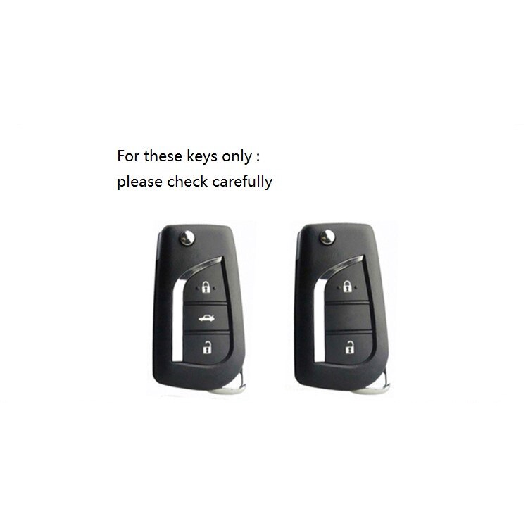 Vỏ Chìa Khóa 2 / 3 Nút Bấm Bằng Sợi Carbon Mềm Mại Cho Xe Hơi Toyota Yaris Reiz Carola Rav4