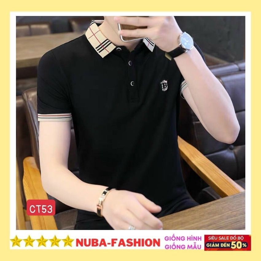 Áo thun nam nữ cổ bẻ cao cấp, ao phông chất vải polo, thấm hút mồ hôi 52 TAKA