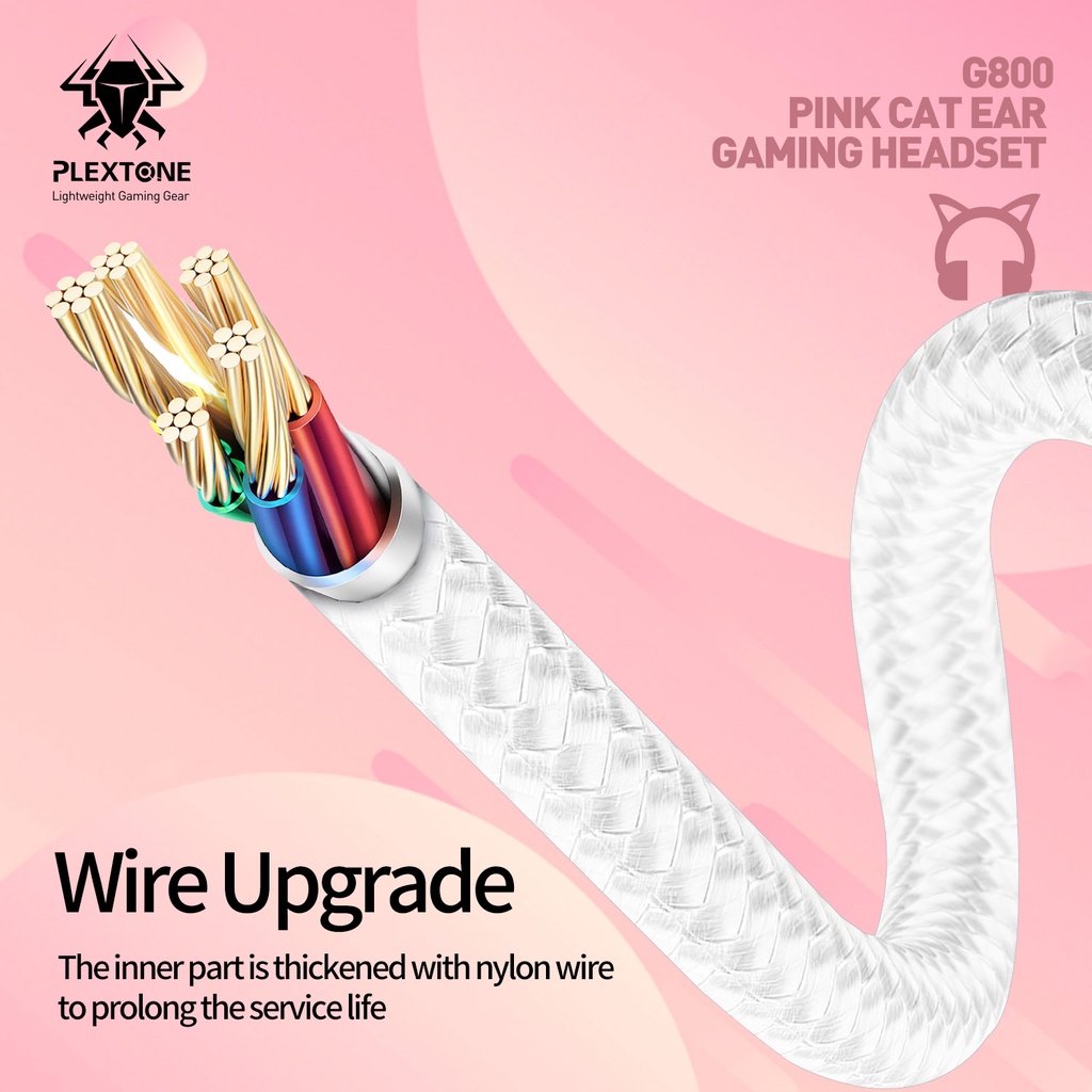 Tai nghe chơi game PLEXTONE G800 cho PC / Mobile màu hồng