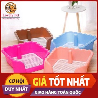 QA1807 [Giảm 40k Đơn Tối Thiểu 515k] Chậu Vệ Sinh Cho Thú Cưng Chó Mèo Có Tường Chắn