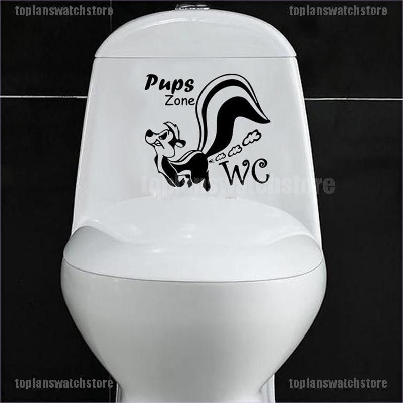 Đề Can Vinyl Hình Chú Sóc Vui Nhộn Trang Trí Nhà Tắm / Phòng Vệ Sinh