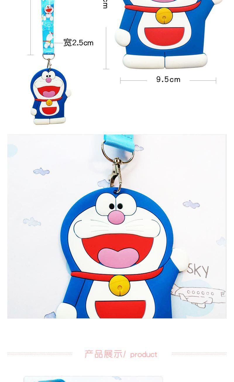 DORAEMON Bao Da Đựng Thẻ Đa Năng Có Dây Đeo