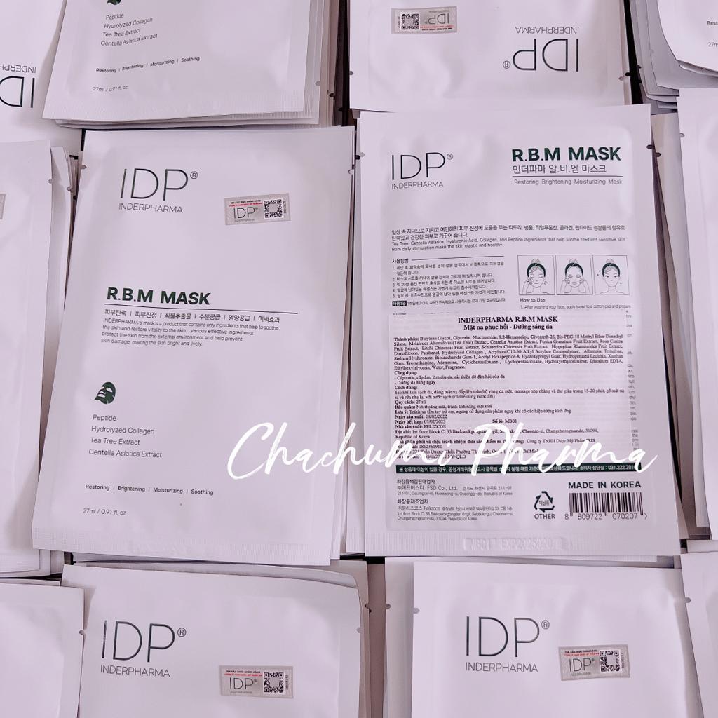 Mặt Nạ Phục Hồi Sáng Da IDP Inderpharma R.B.M Mask