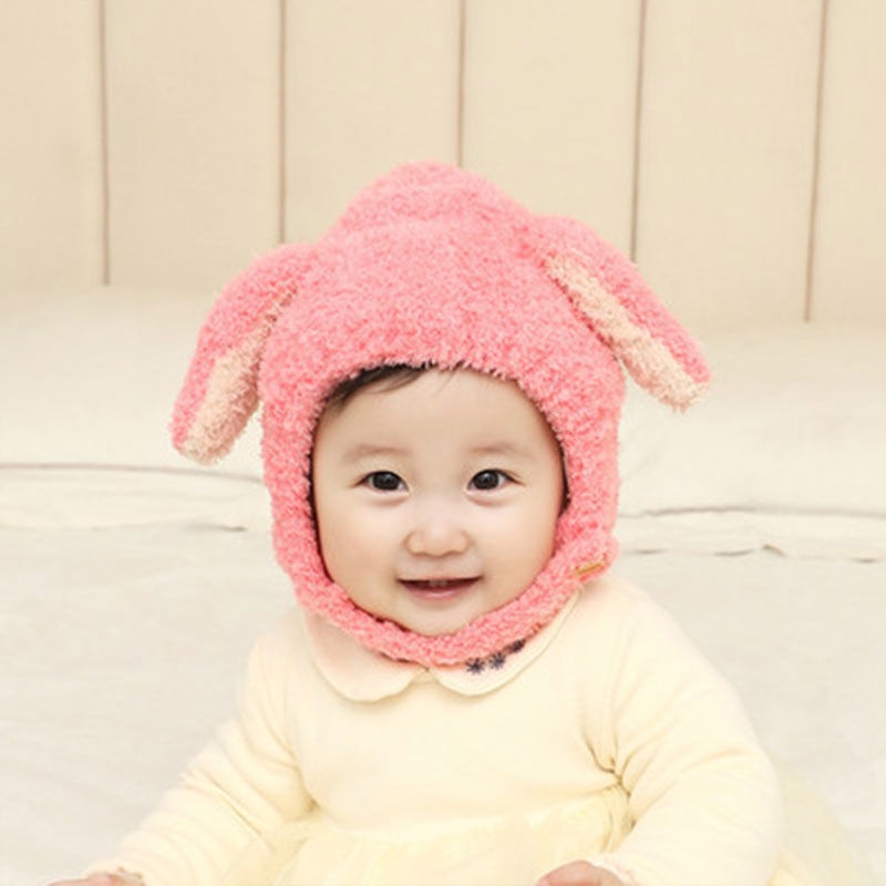 Mũ Len Mềm Giữ Ấm Cho Bé Trai &amp; Gái Sơ Sinh Từ 0-2 Tuổi
